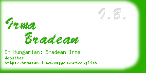 irma bradean business card